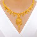 Elegant Hanging Bead 22k Gold Set