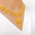 Elegant Hanging Bead 22k Gold Set