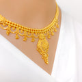 Bright Draped 22k Gold Set