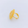 Elevated Flower 22k Gold Ring