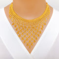 Regal Long Draped 22k Gold Set