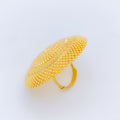 Opulent Beaded Statement 22k Gold Ring