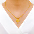 Leaf Adorned 22k Gold Necklace Set