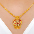 Regal Meenakari 22k Gold Necklace Set