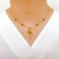 Traditional Peacock 22k Gold Necklace Set