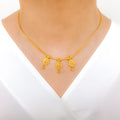 Symmetrical Multi-Drop 22k Gold Necklace Set