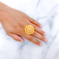 Dressy Floral Statement 22k Gold Ring