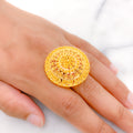 Decorative Dome 22k Gold Ring