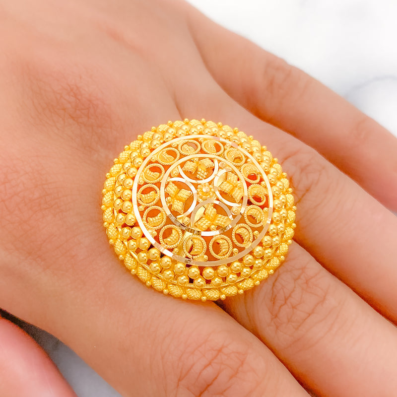 Upscale Dome 22k Gold Ring