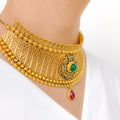 Antique Kundan Choker 22k Gold Set