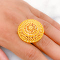 Unique Flower Statement 22k Gold Ring
