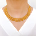 Vintage CZ Choker 22k Gold Set