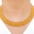 Vintage CZ Choker 22k Gold Set