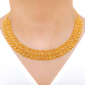 Vintage CZ Choker 22k Gold Set