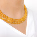 Vintage CZ Choker 22k Gold Set