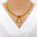 Unique Red Kundan 22k Gold Set