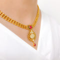 Unique Red Kundan 22k Gold Set