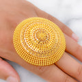 Grand Floral Statement 22k Gold Ring