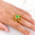 Magnificent Antique Finish 22k Gold Ring