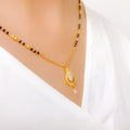 CZ Tear Drop 22k Gold Mangalsutra