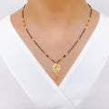 Modern Floral 22k Gold Mangalsutra