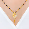 Modern Floral 22k Gold Mangalsutra