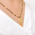 Modern Floral 22k Gold Mangalsutra