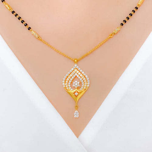 Elegant Flower 22k Gold Mangalsutra