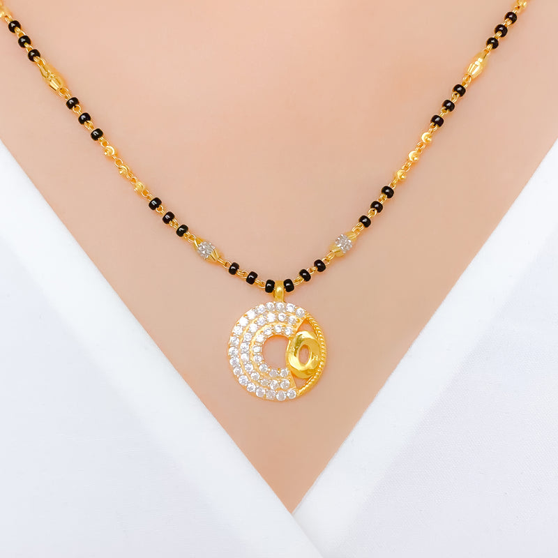 Contemporary High Finish 22k Gold Mangalsutra