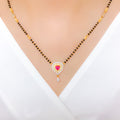 CZ Heart 22k Gold Mangalsutra