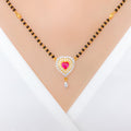 CZ Heart 22k Gold Mangalsutra