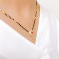 CZ Heart 22k Gold Mangalsutra