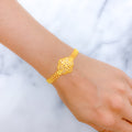 Floral Dome 22k Gold Bracelet