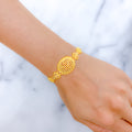 Exquisite Heart Adorned 22k Gold Bracelet