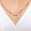 Curved Heart 22k Gold Mangalsutra