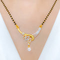 Trendy Multi-Finish Mangalsutra Necklace Set