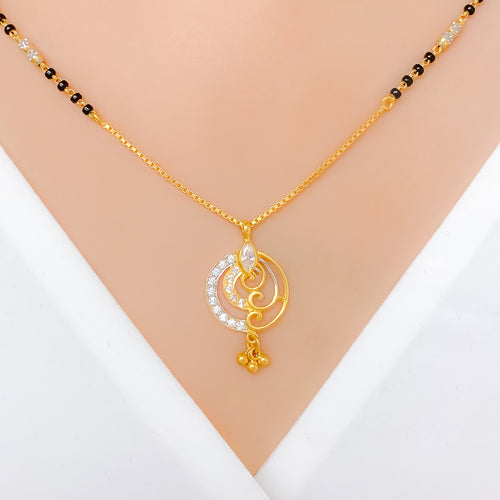 Contemporary Two-Tone 22k Gold Mangalsutra