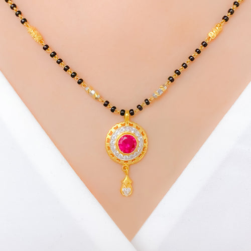 Vibrant CZ 22k Gold Mangalsutra