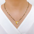 Glossy Heart 22k Gold Mangalsutra