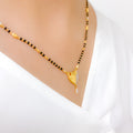 Glossy Heart 22k Gold Mangalsutra