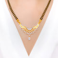 Exquisite Two-Chain Mangalsutra 22k Gold Necklace Set
