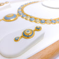 Exclusive Blue Meenakari 22k Gold Set