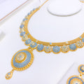 Exclusive Blue Meenakari 22k Gold Set