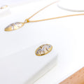 Trendy Matte 22k Gold Pendant Set