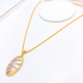 Trendy Matte 22k Gold Pendant Set