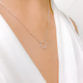 Petite Diamond Circle 18k Gold Necklace