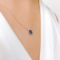 Unique Glossy Diamond 18k Gold Necklace