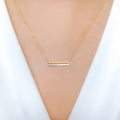 Fine Modern Diamond 18k Gold Necklace