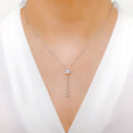 Charming Diamond Tassel 18k Gold Necklace