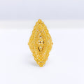Scalloped Floral 22k Gold Ring
